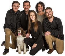 The Youngstedt family outside one of their Minnesota shops